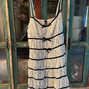 Floral Lace Tiered Dress w/ Black Bow Accents by Wild Fable Multiple Sizes